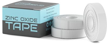 Locked in Zinc Oxide Finger Tape - 3 Rolls, 1.25cm x 10m - White | Sports Tape for Climbing, BJJ, Jiu Jitsu, Bouldering, Rowing & Injury Strapping | Athletic Joint Support