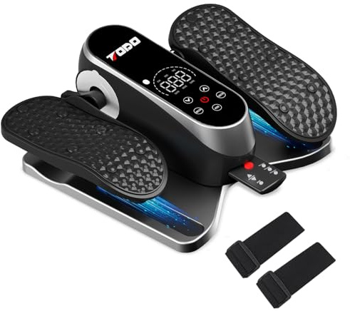 TODO Mini Under Desk Elliptical Machine, Elliptical Pedal Exerciser for Home, Cross Trainer with Remote Control & Non-Slip Pad, 12 Adjustable Speed, Low Impact, Portable