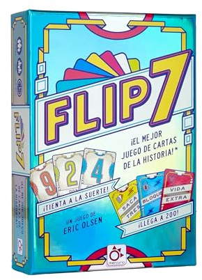 Mercurio - Flip 7 | Juego de Cartas Estratégico y Divertido | Reta tu Suerte y Tu Astucia | para Adultos y Niños +8 Años | Ideal para Fiestas, Familia y Amigos | 20 Minutos de Diversión