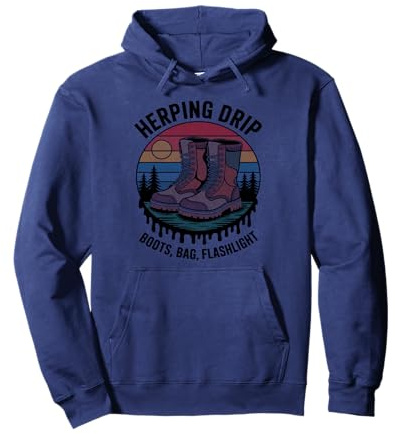Botas De Senderismo Atardecer Retro Bosque Trekking Arte Sudadera con Capucha