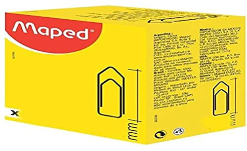 Maped Attache lettres en acier nickelé et bout chevron,32mm, boîte de 1000