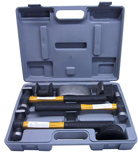 Panel Beating Hammers & Dollies/Body Repair Kit with Fibreglass Handles TE101