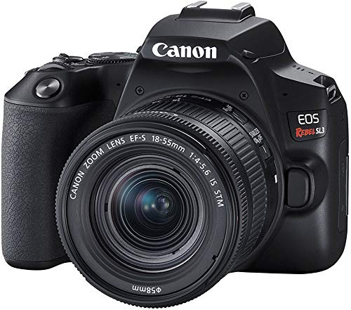 Canon EOS Rebel SL3 Digital SLR Camera with EF-S 18-55mm Lens kit, Built-in Wi-Fi, Dual Pixel CMOS AF and 3.0 Inch Vari-Angle Touch Screen, Black