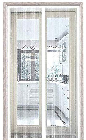 CHENG Moustiquaire magnetique Porte 80x220cm, Rideau Porte Anti Insectes, aimants Ultra Seal Accès Facile, for Le Salon/Porte Patio/Windows, Blanc