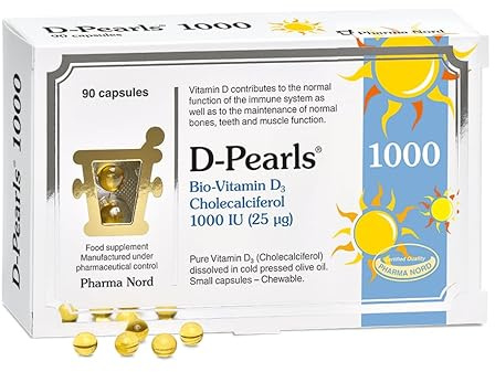 Pharma Nord D-Pearls Vitamin D3 25 mcg (1000 IU) 90 Capsules