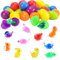 Ostereier Plastik, RosyFate 12 Stück Ostereier zum Befüllen, mit 12 Squeeze Dinosaurier, Dinosaurier Squishy, Ostern Eier Deko, Squishy Set, für Osterthema Party Gunst, Ostereier jagen