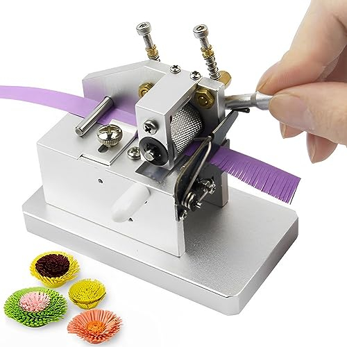 QUTBAG DIY manuelle Papier-Quilling-Maschine, Papierkunst-Quasten-Papierrollmaschine, verstellbare Quastenbreite/schmal/lang/kurz, 3D-Werkzeuge für die Herstellung bunter Papierblumen