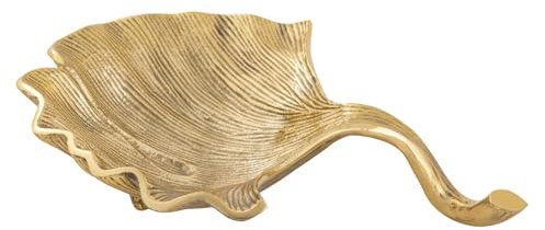 kreatives Wohnen Dekoschale Schale Aluminium Ginkgo groß gold o. silber Blattschale gold