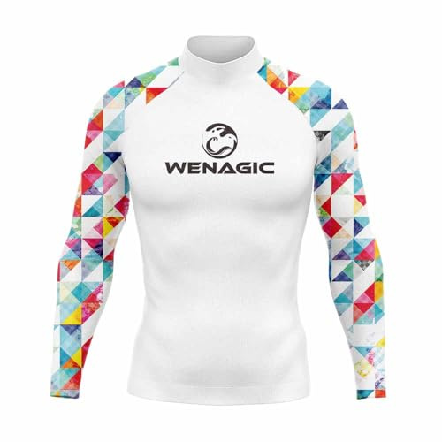 Surf Diving - Camisetas de protección solar de manga larga para hombre, de secado rápido, para natación, correr, UPF 50+, surf, playa, ropa de gimnasio, 8, Small
