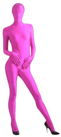 Generisch Combinaison de cosplay Zentai pour adulte - Combinaison intégrale - Orange - Costume pour fête, Halloween, Noël - Unisexe