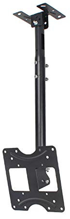 Soporte de TV para pared y techo, compatible con televisores LCD de pantalla plana y curvos de 20 a 32 pulgadas, altura ajustable, inclinación y giro telescópicos, carga máxima de hasta 45 kg.