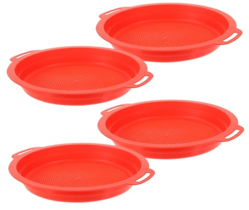 Kisangel 4PCS Plastic Sand Sieves for Beach and Sandbox Colorful Shell Sifters for Outdoor Treasure Hunting Easy Clean Educational for Boys and Summer Travel Play