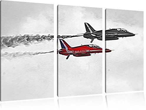 Pixxprint Les pilotes de la Saison RAF Stampa su Tela 3 Parti Artistica murale