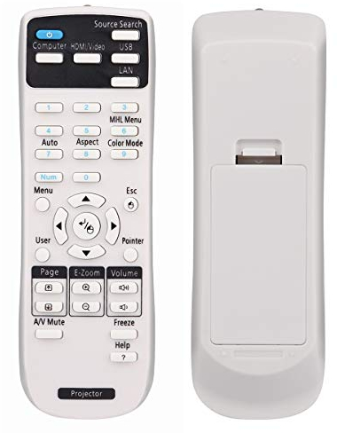 Aimdio 1626366 1648806 Télécommande Universelle pour Epson EB-U04 EB-S27 EB-S04 EB-U32 EB-W28 EB-W39 EB-W31 EB-W04 EB-W29 EB-S31 EB-X31 EB-X27 EB-X29 EB-945H EB-955WH EB-965H Vidéoprojecteurs