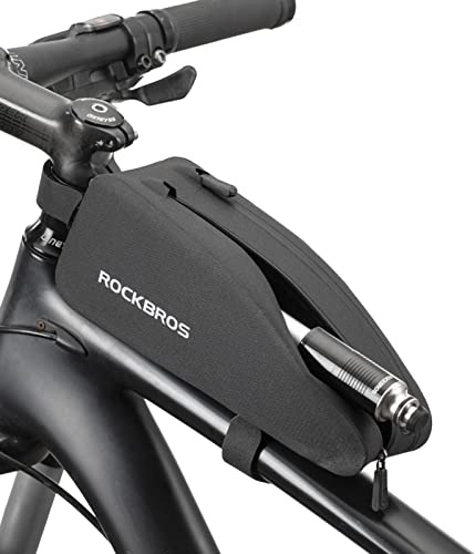 ROCKBROS Top Tube Bike Frame Bag - Waterproof, Two Zipper Pockets, Pouch for Bicycles