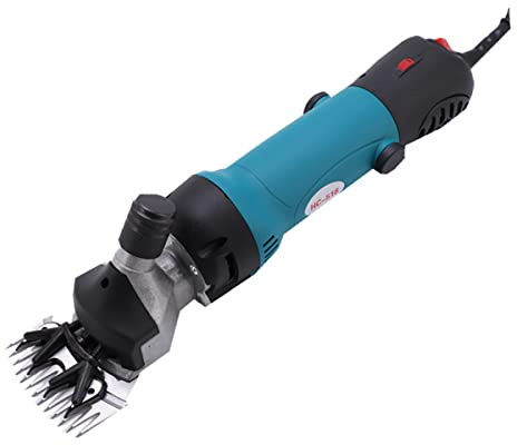 MIXXON Eléctrico Esquiladora De Caballo, Máquina De Esquilar El Pelo 690W con Estuche De Transporte Y 2 Juegos De Cuchillas, para Lana En Ovejas/Cabras/Ganado,Azul,220V