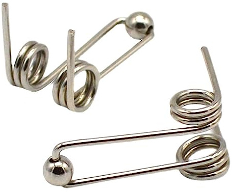 DHAEY 2 uds. De diámetro de Alambre, 1,2mm, Repuesto de rizador, Resorte de torsión de Doble Retorno, Accesorios for Varillas for rizar el Cabello (Color : 28mm)