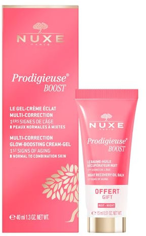 NUXE Prodigieuse Boost Duo Set (Glow-Boosting Cream-Gel 40ml + Night Recovery Oil Balm 15ml)