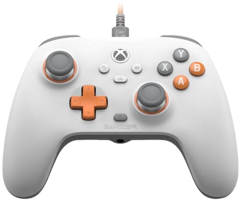 GameSir T7 Manette filaire pour Xbox Series X|S, Xbox One & Windows 10/11, manette de jeu Plug and Play avec effet Hall, joysticks/gâchette Hall Trigger, jack audio 3,5 mm, blanc