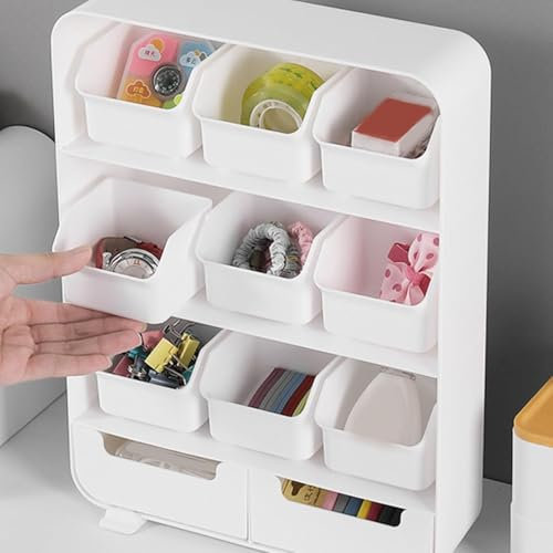 Windfromort 11 Unid. Caja de Té e Infusiones – Organizador Infusiones Multiusos – Caja de Tes para Hogar y Oficina con Cajones (Blanco)