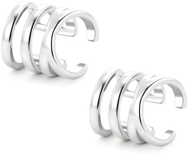 ALEXCRAFT Orecchini Donna Senza Buco Earcuff Argento Ear Cuff Orecchini Donna Clip Finti Cartilagine Huggie Ciliegia