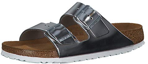 Birkenstock Arizona SFB Mules/Clogs kvinnor silver mules skor, SILVER, 38 EU