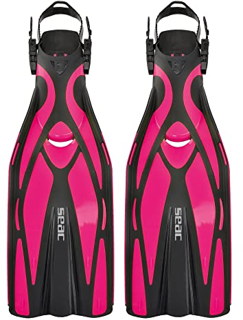 Seac F1, ultraleichte Tauchflossen 730 Gramm für eine Höchstleistung beim Tauchen, Verstellbarer Riemen