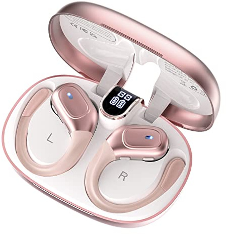 Ulfsaar Auriculares Inalambricos Deportivos, 2023 Auriculares Bluetooth 5.3 con HiFi Estéreo y Cancelacion Ruido, Cascos Inalambricos con Pantalla LED 90H de Reproducción, IP7 Impermeable