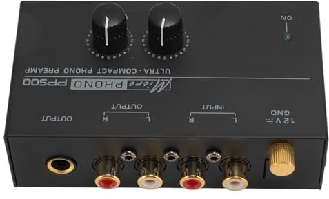 Préampli Phono pour Platine Vinyle, Préamplificateur égalisé RIAA à Faible Bruit avec Signal de Conversion, Préamplificateur de PhonographeStéréo électronique, Contrôle du Volume