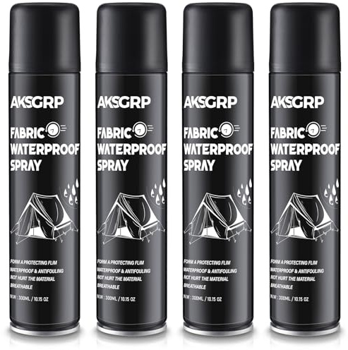 Maitys 4 Pcs Tent Waterproofing Spray, 10.15 OZ Outdoor Waterproofing Repellent Spray for Tents, Fabric, Camping Tent Camp