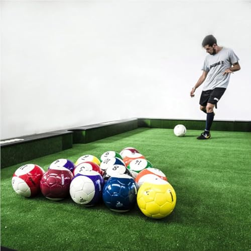 16 Delar Läderfotbollsbiljardset, Uppblåsbara Snookerbollar Fotbollsbordsspel, Jättesnookergatuspel, Vuxensporter, Utomhusfotbollsbordsunderhållning För Trädgården,18cm/7.09inch