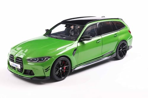 Solido BMW M3 (G81) Touring – Familiar Deportivo con Techo Negro, Detalles de Contraste, Llantas de aleación Ligera, Modelo de Auto a Escala 1:18, Color Verde