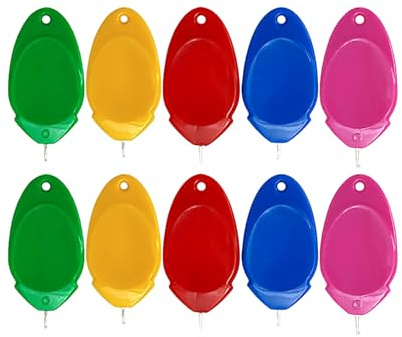 HOMSFOU 10pezzi Infila Aghi per Punto Croce in Plastica Dispositivo per Infilare Aghi da Ricamo Strumento per Cucire Fai da Te Colore Casuale
