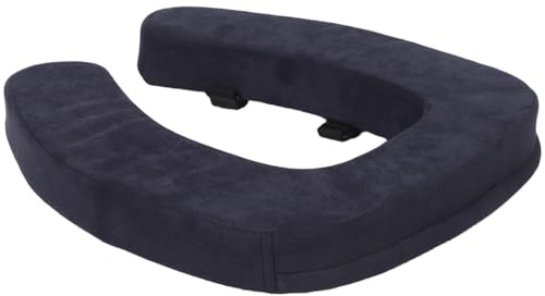 FOMIYES Cojín Acolchado para Asiento de Inodoro Gris Invierno, Elevador Ergonómico Antideslizante para Baño, Funda Lavable para Mayor Comodidad y Seguridad Hogar
