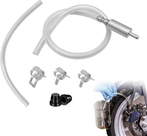 JOVYTH 7 Piezas Kit Purgador Frenos Moto y Coche, con Válvula Antirretorno, Manguera Purga Líquido Frenos, Universal