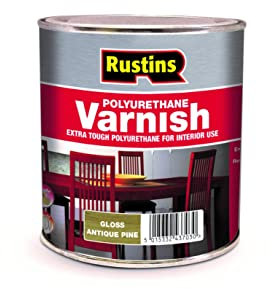 Rustins POGA500 Polyurethane Varnish Antique Pine Gloss 500ml, Satin