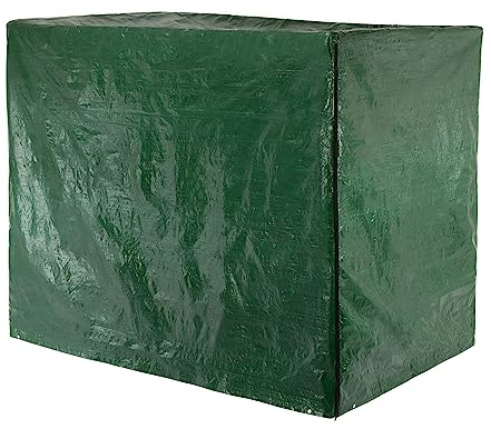 LIVIVO Heavy Duty Waterproof Garden Swing Hammock Cover – Outdoor 3 Seater Swing Seat Protector with Corner Zips & Drawstring Cord – Tear-Resistant Polyethylene Weatherproof Furniture Cover