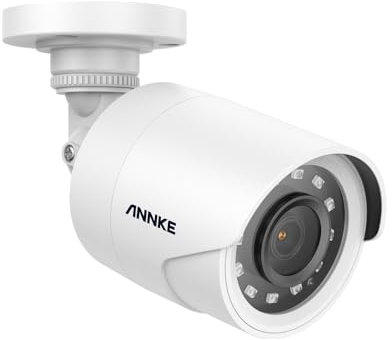 ANNKE Cámara de vigilancia de seguridad HD-TVI de 1080p para sistema CCTV doméstico, cámara BNC bala de 2 MP con súper visión nocturna, cámara de vigilancia IP67 resistente a la intemperie con cable