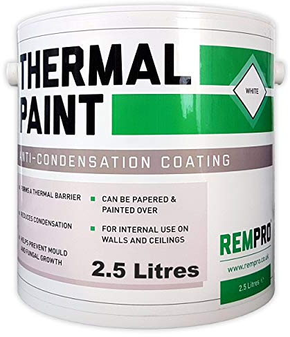 Rempro Thermal Paint 2.5 Litres - Anti Mould & Anti Condensation Insulating with Glass Bubble Technology (Textured Finish)