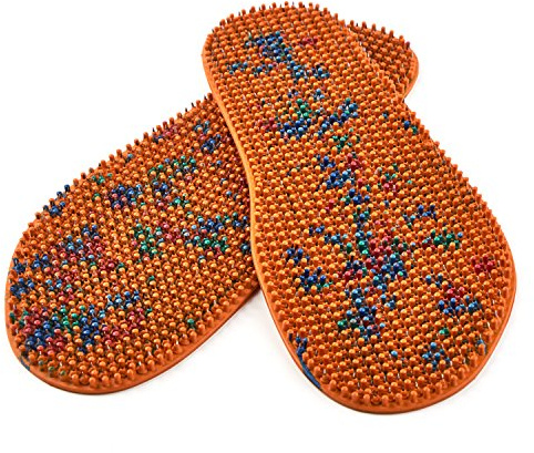LYAPKO Acupuncture Shoe Insoles Foot Therapy Massager 1762 Needles 5 Ag - size US W12 M10.5 / EU 44. Premium Reflexology Unique Patented Acupressure Massage Tool