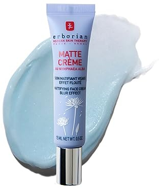 Erborian Matte Creme - Mattierende Gesichtscreme für ebenmäßigen Teint- Koreanischer Moisturizer gegen fettige Haut - 5-in-1 porenverfeinernde Feuchtigkeitscreme, optimal für T-Zone - 15 ml