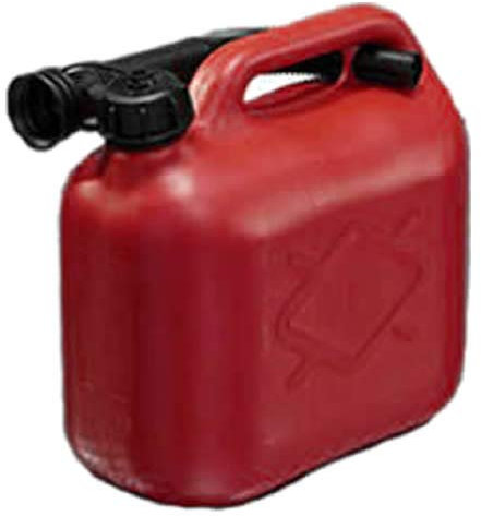 Opticare® 5 Litre Red Plastic Petrol Jerry Can Container For Storage Fuel Diesel Oil Container Can Canister With Flexible Pouring Spout Strong Robust 5L