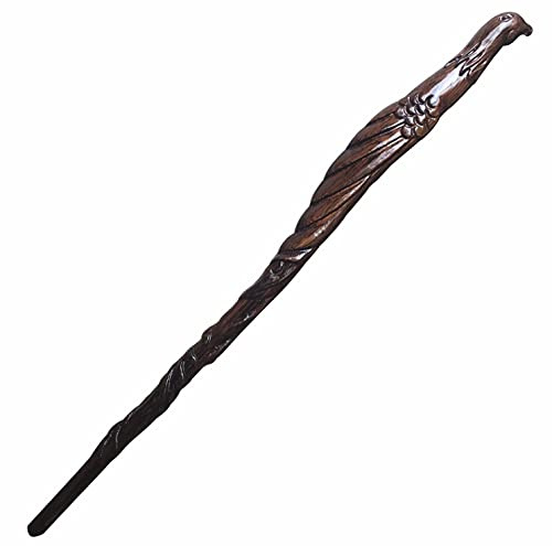 Handicraftviet Hand Carved Wooden Bird Wands 15 Inch for Witchcraft Collectible and Cosplay Magic Wand Gift for Children and Adults on Halloween, Christmas, Birthday Party