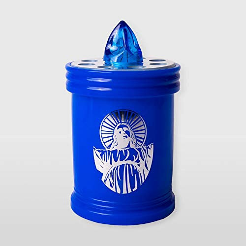 La Briantina Lumino Elettrico a Led Blu, Durata 60 Giorni, con Disegno e Luce Fissa, 11xø6.5 cm