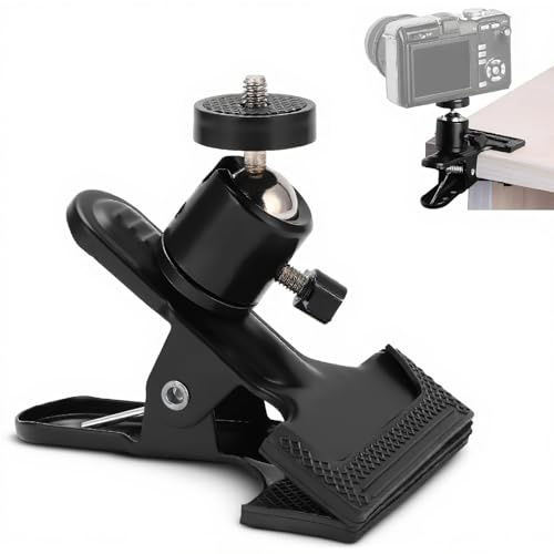 ASHATA Mini Support de Rotule pour Trépied, Pince à Rotule Rotative à 360 ° pour Trépied, Support de Pince pour Caméra, Support de Caméra pour Trépied pour Caméra de Mouvement