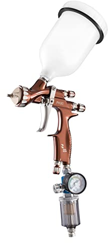 BenBow Pistolet à peinture gravité PK80 avec kit d'outils | HVLP de première classe | compresseur Pistolet à pulvérisation avec godet pour voiture, Taille:1.2mm, Type:Pistolet + manomètre-déshydrateur