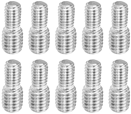 PATIKIL M4x0,7 a M5x0,8 Doppia Estremità Filettata Perno Vite Bullone, 10pz 304 Inossidabile Acciaio Asta Bulloni Filettatura Riduttore Adattatore per Mobili Ferramenta, 12mm Lungo