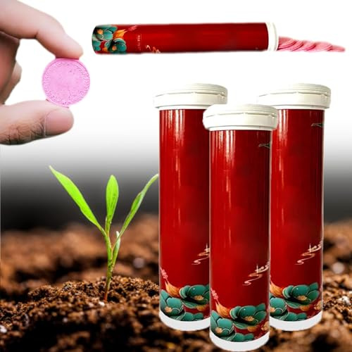 Home Gardening Universal Slow-Release Tablet Organic Fertilizer, Concentrated All-Purpose Fertilizer Ease Plant Food, Bone Meal for Gardening, Concentrated All-Purpose Fertilizer (14pcs, 3 Bottles)