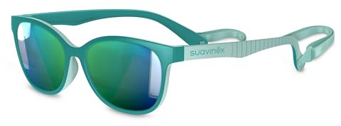 Suavinex, Occhiali da Sole polarizzati per Bambini 3-8 Anni, con Filtro UV 400, Protezione al 100% dai Raggi UVA e UVB, Custodia e cordino Inclusi, Flessibili e Leggeri, Verde