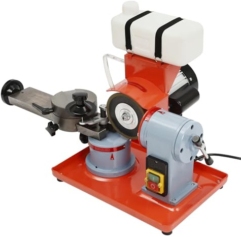 GEYOPMID Saw Blade Sharpener, 370 W 110 V Pure Copper Motor Chainsaw Teeth Sharpener with Water Tank Water Injection Rotary Angle Mill Grinder Saw Blade Grinding Machine for Carbide Tipped Saw Blades